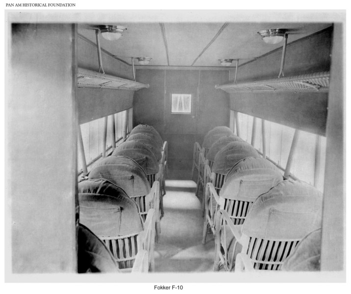 Pan Am Fokker F-10 TriMotor Interior, 1930