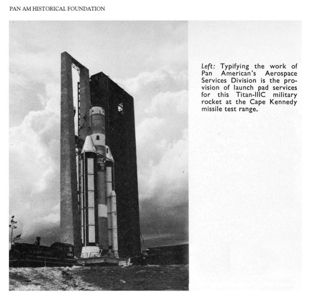 Pan Am Guided Missile Range Division: Titan rocket on launchpad at the Kennedy Space Center