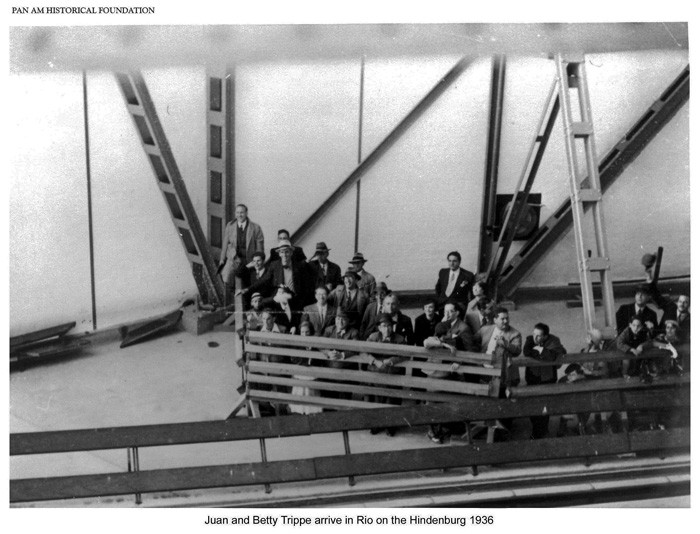 Passengers arrive in Rio on Zeppelin Hindenburg 1936