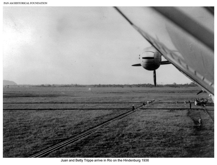 View from Zeppelin Hindenburg arriving in Rio 1936