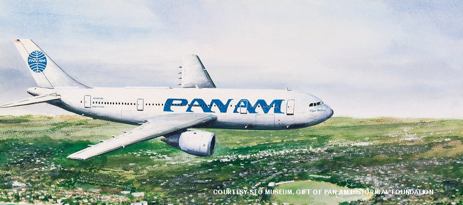 John T. McCoy Watercolor, Courtesy SFO Museum, Gift of Pan Am Historical Foundation