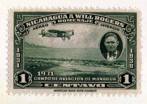 Nicaragua 1 ct 1931 Will Rogers