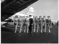 Class of Pan Am stewardesses pose for group photograph 1950s