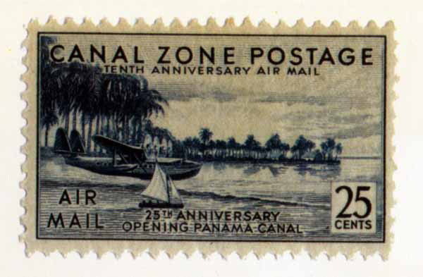Canal Zone stamp 25 cnts