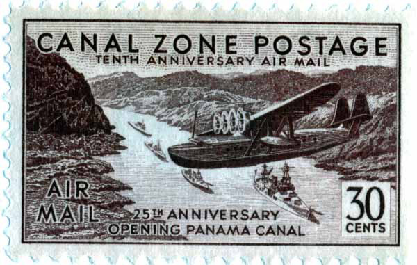 Canal Zone, Pan Am stamp, 30 cents