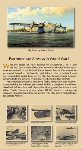 Pan American World Airways exhibit panel at LaGuardia's Marine Air Terminal (MAT)