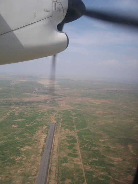 Aerial view, airfield, El Geneina, UNAMID