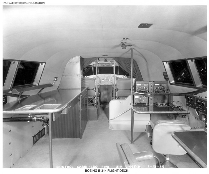 Pan Am, Boeing B-314, Flight Deck interior, 1939