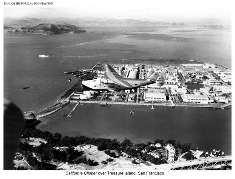 Pan Am Boeing B-314 California Clipper over Treasure Island