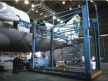 Pan Am Jet Clipper Sea Serpent with hydraulic stand, 747 Civil Reserve Air Fleet modification