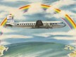 Pan Am Ad featuring Douglas Super-6 Clipper Rainbow Tourist Fares to Europe, 1950