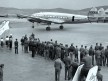 Pan Am Lockheed Constellation in Vienna 1946, first flight after WW2. Read about Pan Am's postwar UN Clippers.