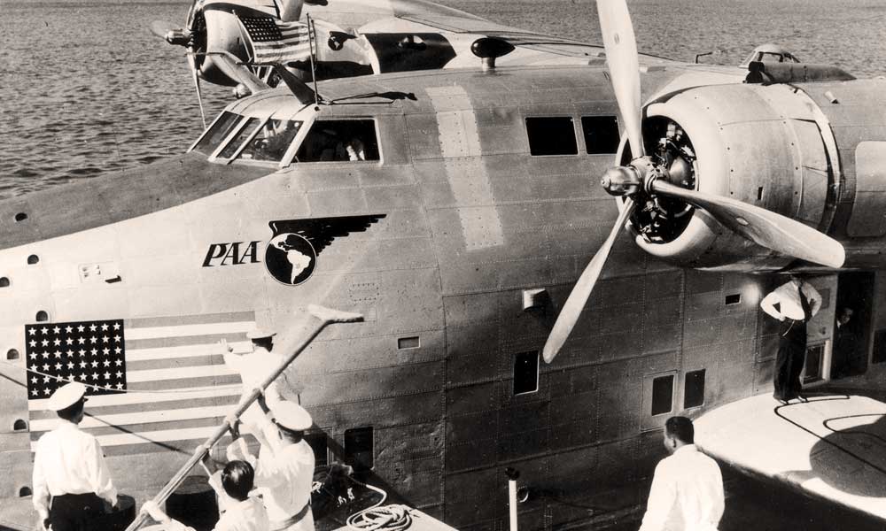 September 11, 1940: An important Pan Am milestone. Pan Am's B-314 American Clipper NC 18606, flew the first passenger flight from San Francisco to Auckland NZ, with Captain Kenneth V. Beer in command .